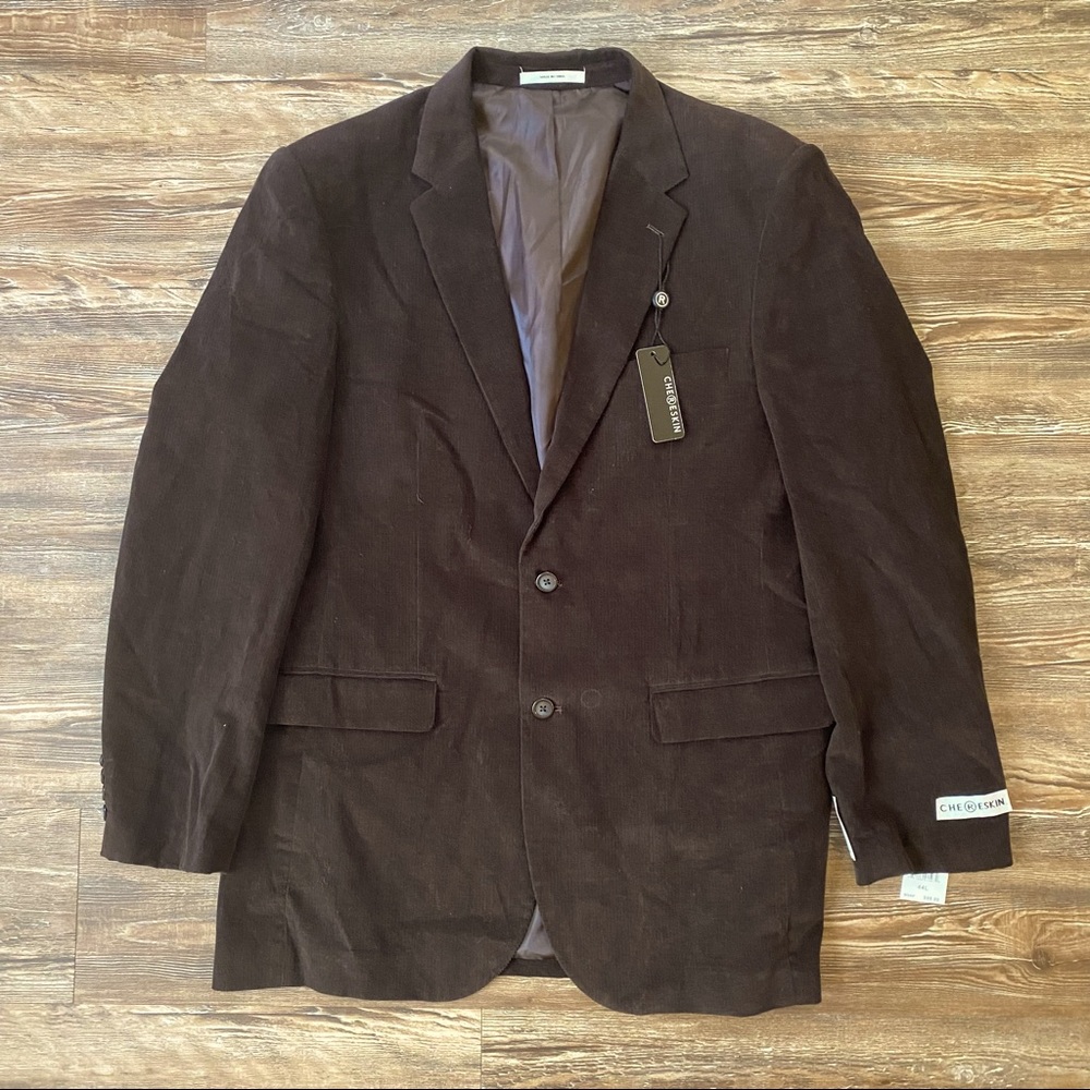 NWT Men’s Chereskin Brown Corduroy 2 Button Blazer Sports Coat Jacket 44L